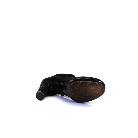 Robert Del Carlo Womens Side Zip Block Heel Ankle Booties Black Suede Size 41 - Picture 4 of 5